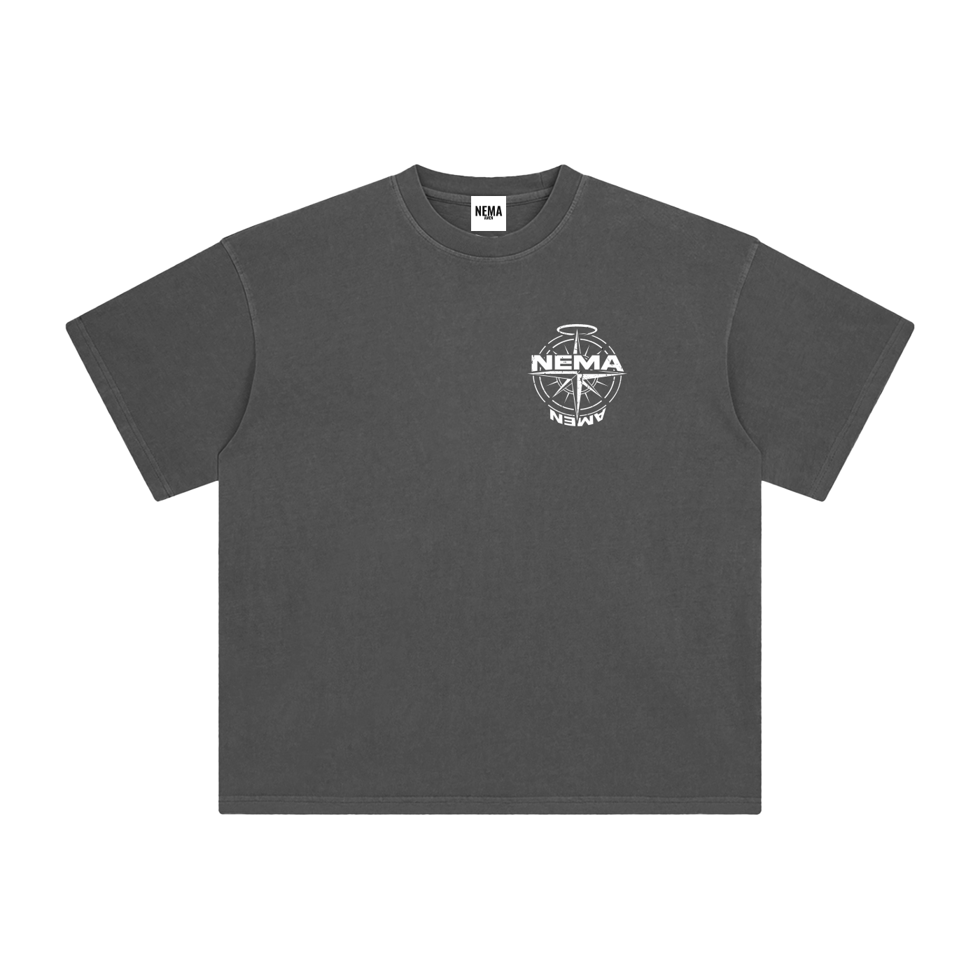 NEMA Graphic Washed T-Shirt (Dark Gray)