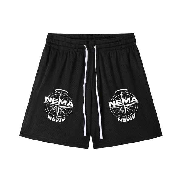 Mesh Drawstring Shorts