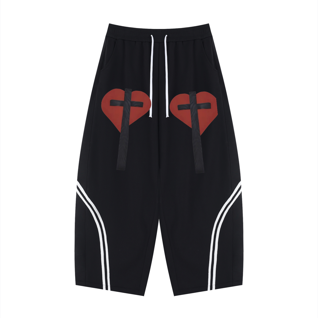 Unisex Wide Leg Piping Sweatpants