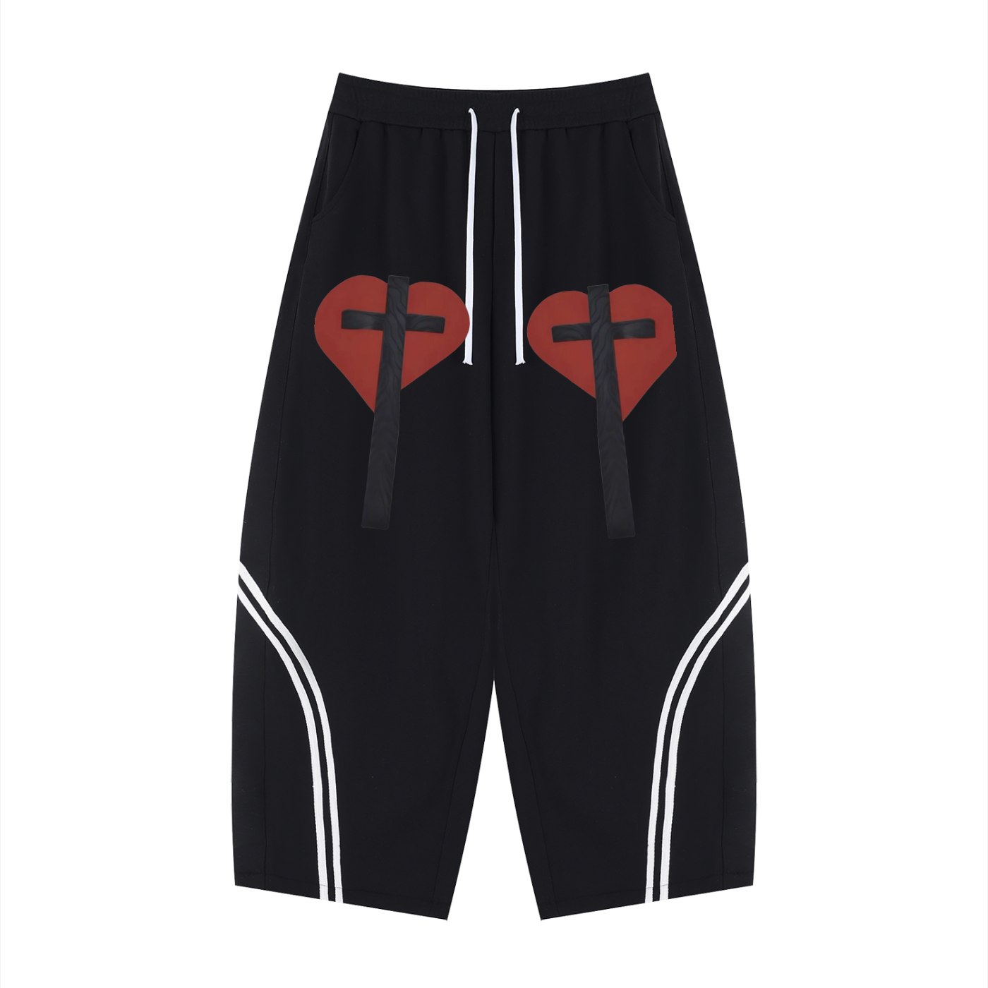 Unisex Wide Leg Piping Sweatpants