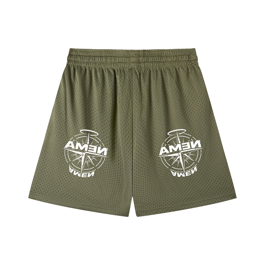 Mesh Drawstring Shorts