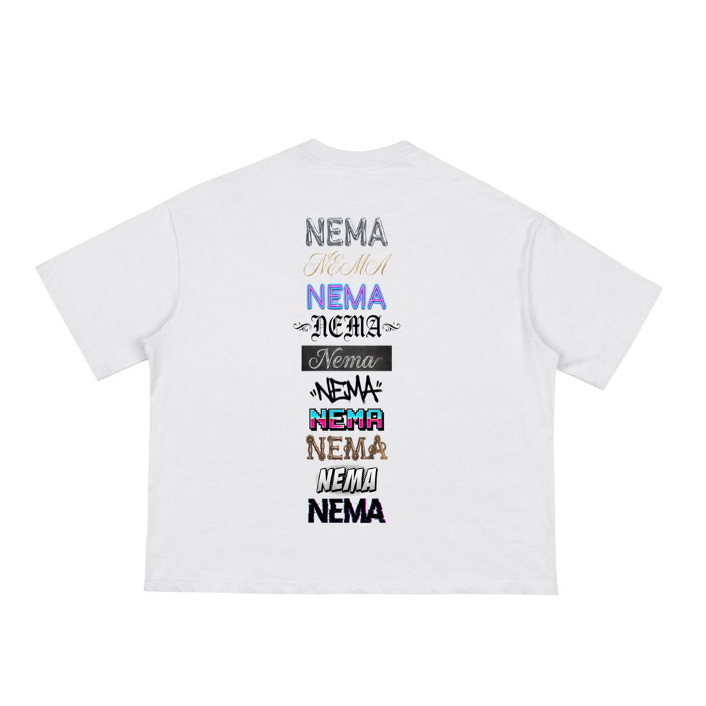 NEMA Graphic  Boxy Tee l (White)