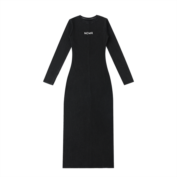 NEMA Slit Maxi Dress (Black)