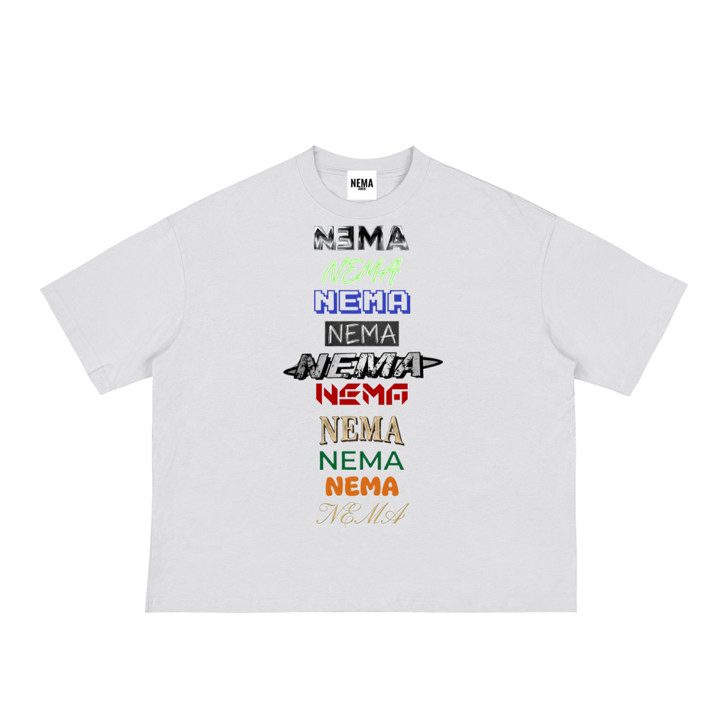 NEMA Graphic  Boxy Tee l (White)