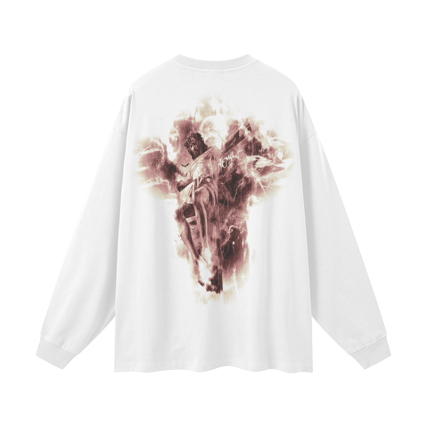PRAYING HANDS LONG SLEEVE T SHIRT (White)