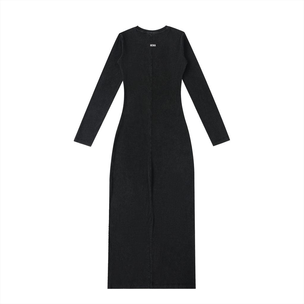 NEMA Slit Maxi Dress (Black)
