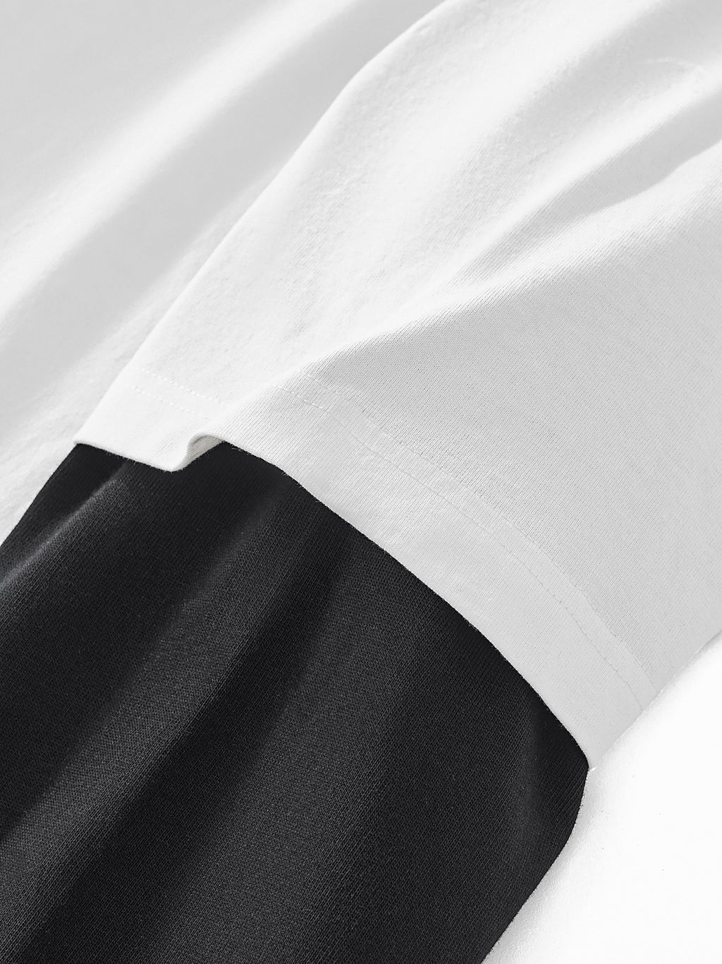 Layered  NEMA Contrast  T-Shirt (WHT/BLK)