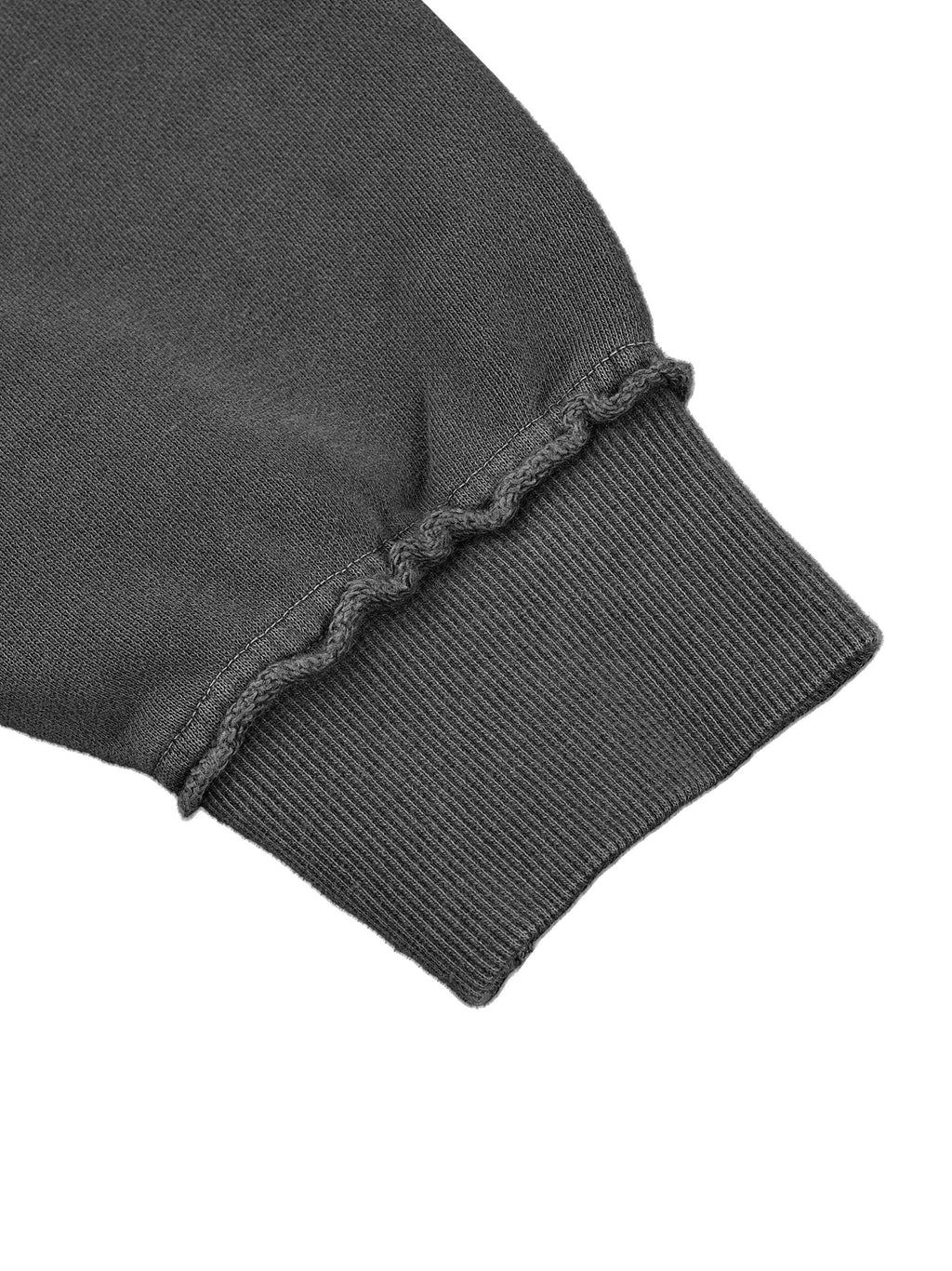 NEMA Raw Edge Double Layered Hoodie (Gray)