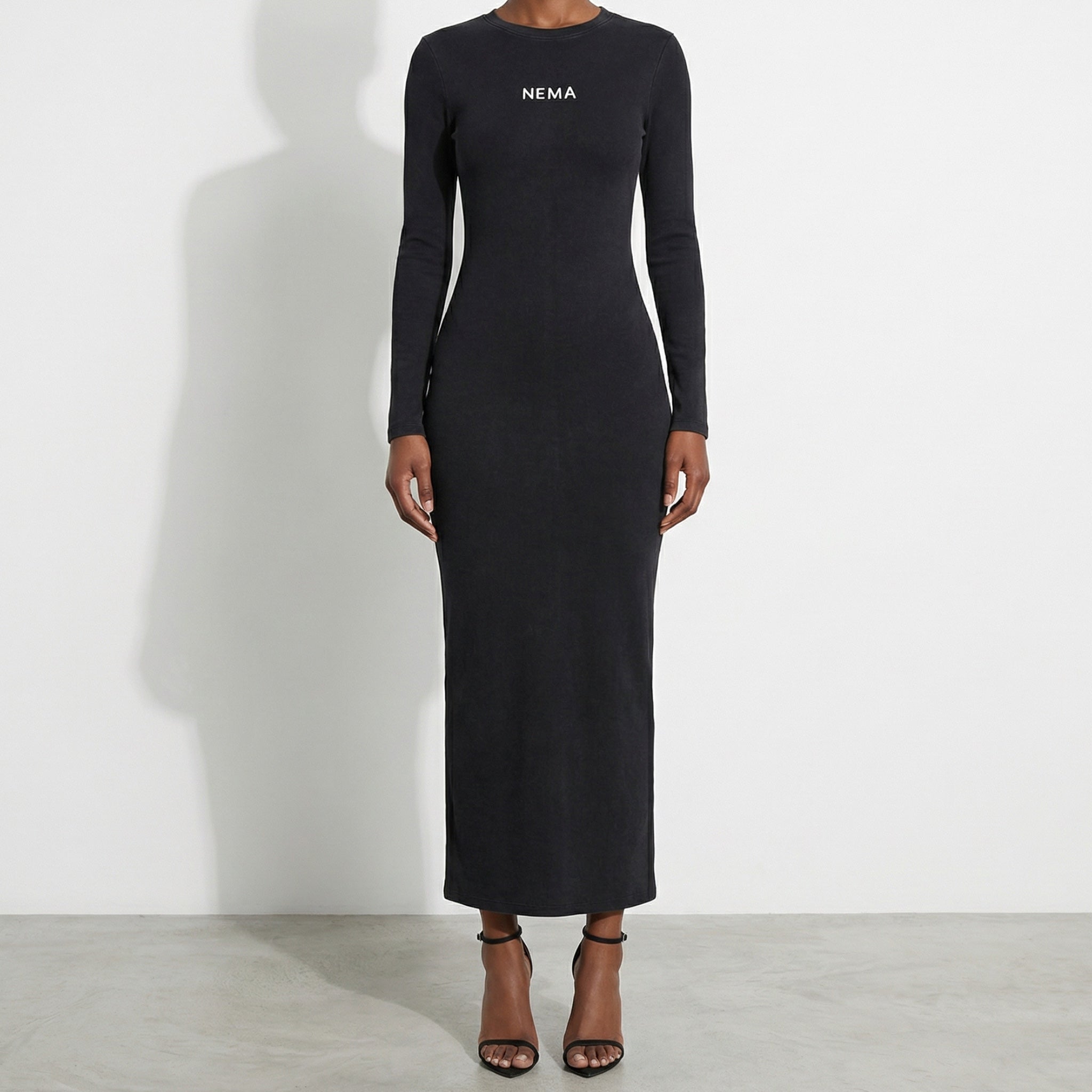 NEMA Slit Maxi Dress (Black)